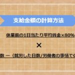 休業支援金の計算方法